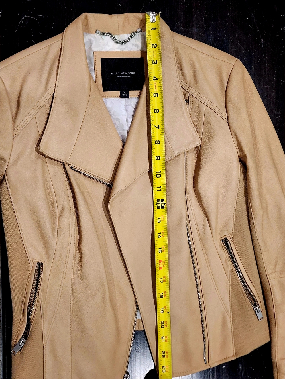 MARC NEW YORK | Light tan leather jacket | EUC ☆ - Picture 12 of 12